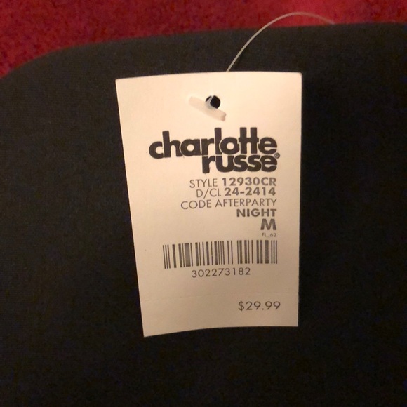 Charlotte Russe Black V-Neck Skater Dress - Picture 4 of 5